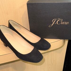 J. Crew Black Suede Heels